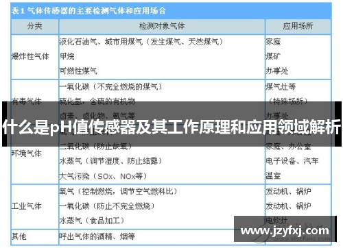 什么是pH值传感器及其工作原理和应用领域解析